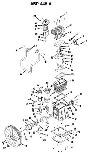 CAMPBELL HAUSFELD AIR COMPRESSOR PUMP PARTS