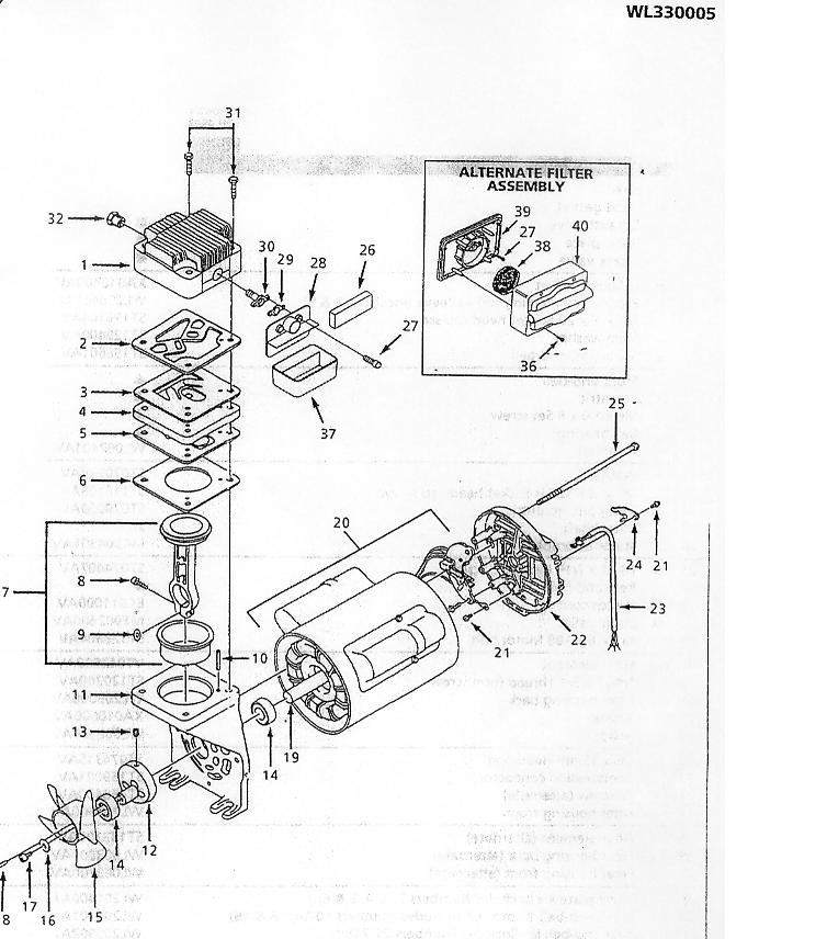 CAMPBELL HAUSFELD AIR COMPRESSOR PUMP PARTS