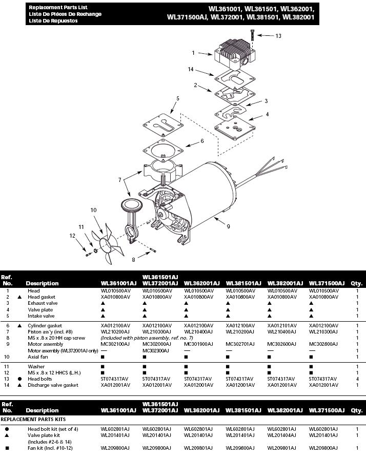 Air Compressor Replacement Parts >> Campbell Hausfeld Air Compressor Model Wl506800 Replacement Parts Air Compressor Replacement Parts >> Campbell Hausfeld Air Compressor Model Wl506800 Replacement Parts