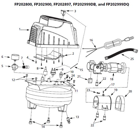 CAMPBELL HAUSFIELD FP202800 Air Compressor Parts