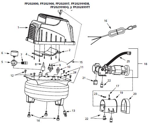 CAMPBELL HAUSFIELD FP202899 Air Compressor Parts