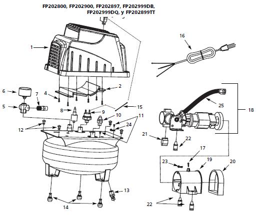 CAMPBELL HAUSFIELD FP202900 Air Compressor Parts