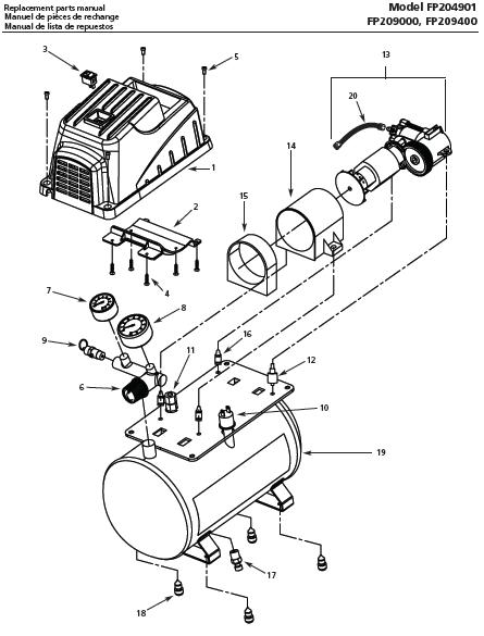 CAMPBELL HAUSFIELD FP204901 Air Compressor Parts