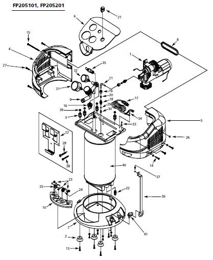 CAMPBELL HAUSFIELD FP205101 Air Compressor Parts