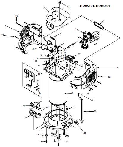 CAMPBELL HAUSFIELD FP205201 Air Compressor Parts