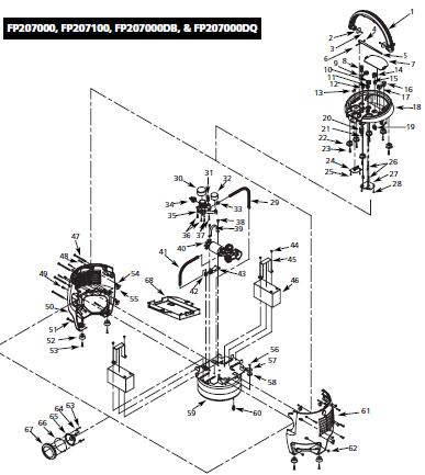 CAMPBELL HAUSFIELD FP207100 Air Compressor Parts & Manual