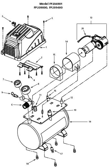 CAMPBELL HAUSFIELD FP209001 Air Compressor Parts