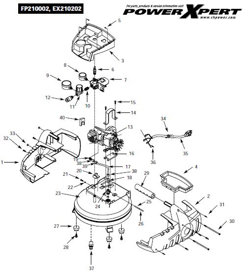 CAMPBELL HAUSFIELD FP210002 Air Compressor Parts