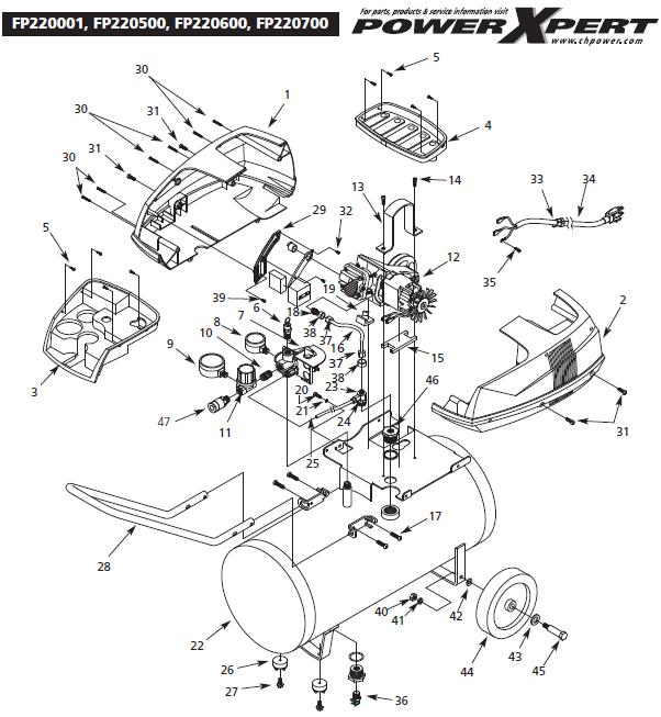 CAMPBELL HAUSFIELD FP220001 Air Compressor Parts