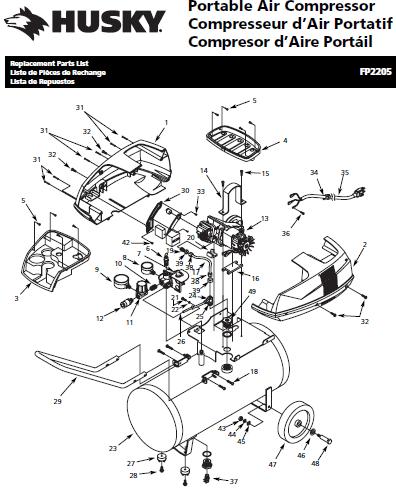 CAMPBELL HAUSFIELD FP2205 Air Compressor Parts